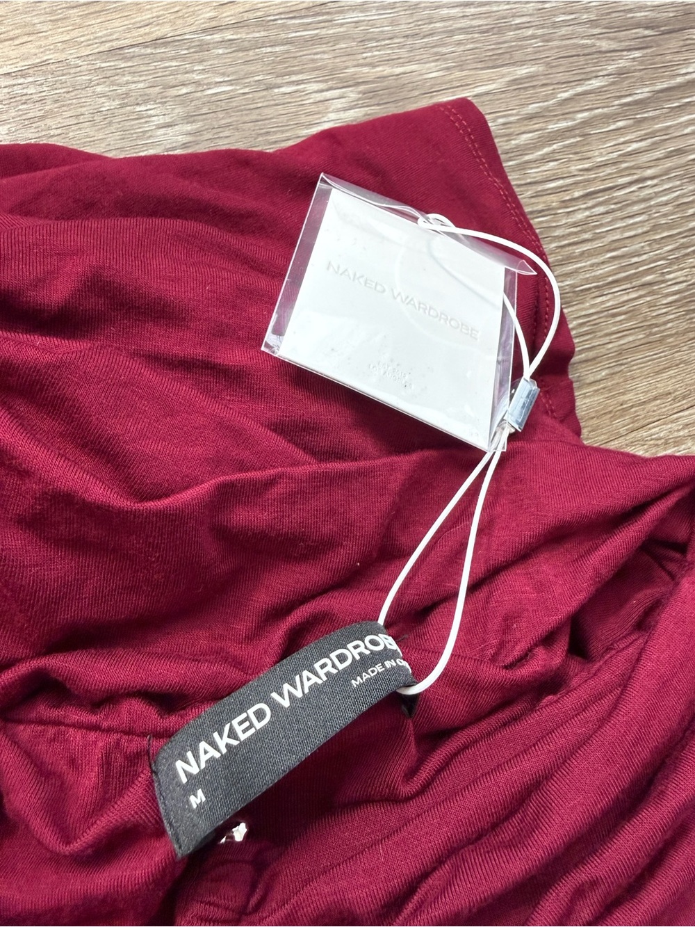Naked Wardrobe U-Wire Ruched Maxi Skirt Sangria - Picture 12 of 12